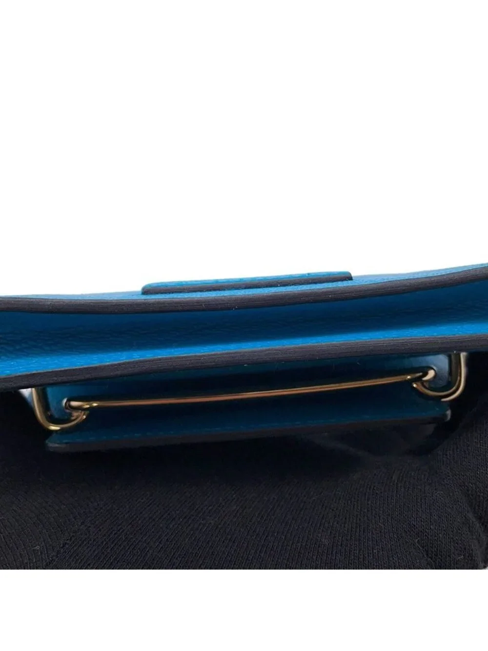 Hermes Wallet Roulis Slim Blue Frida Gold Chevre Misor